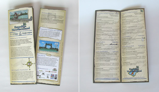 De folder voor Expeditie Noordereiland